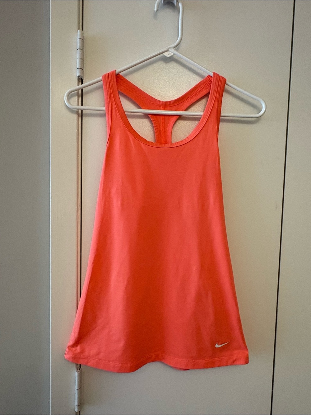 Nike Coral Racerback Performance Tank — Bright Coral